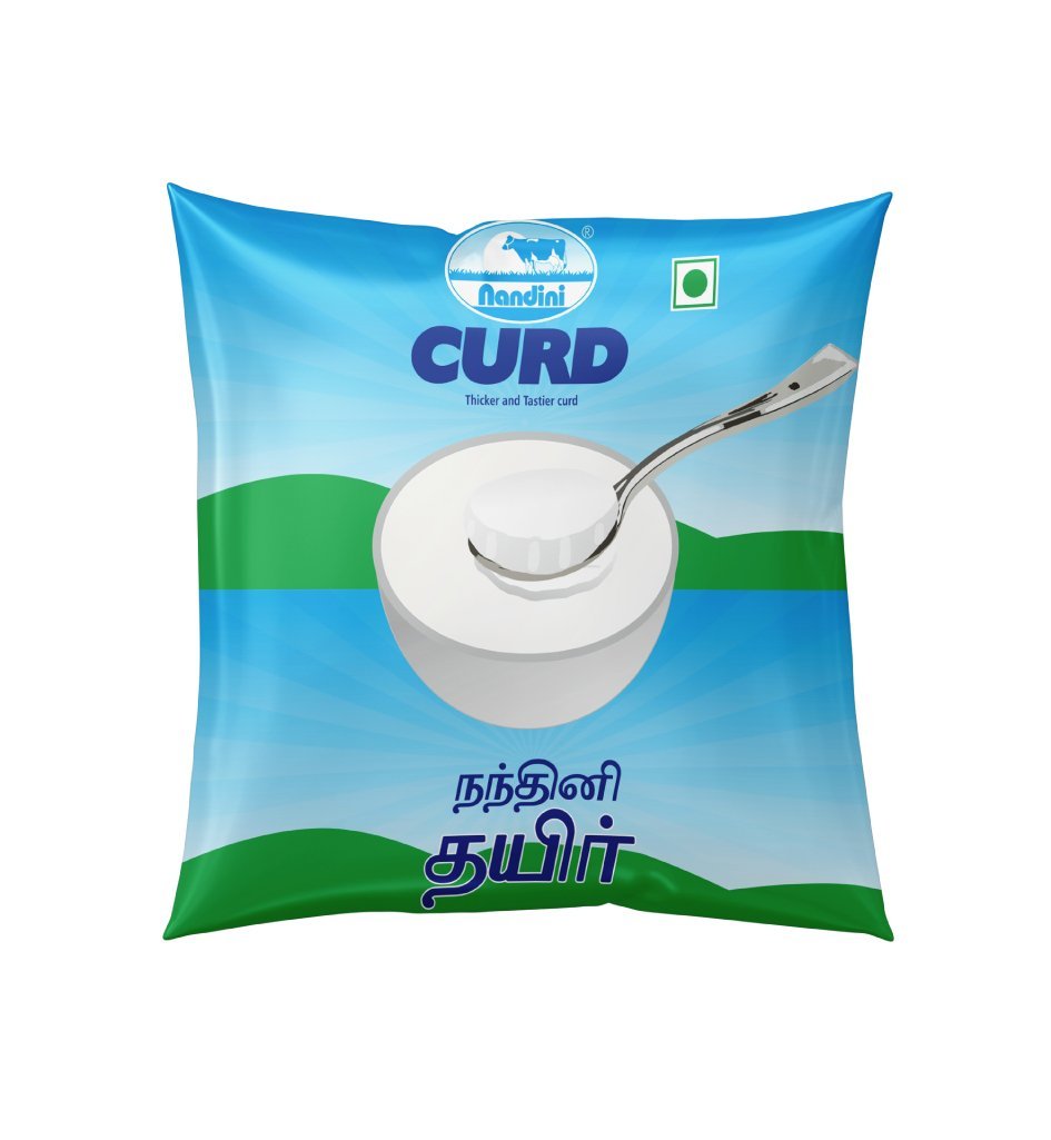 Nandini curd packaging